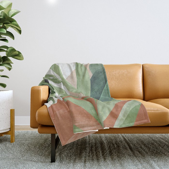 Tropical Leaves 7 Throw Blanket Gallery Image 1