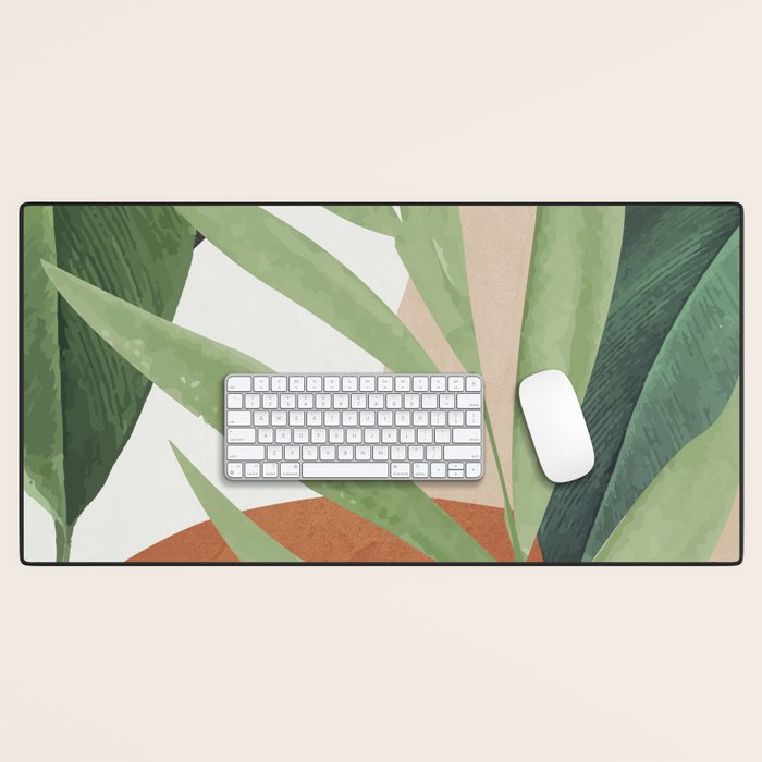 Tropical Leaves 7 Desk Mat Gallery Image 1