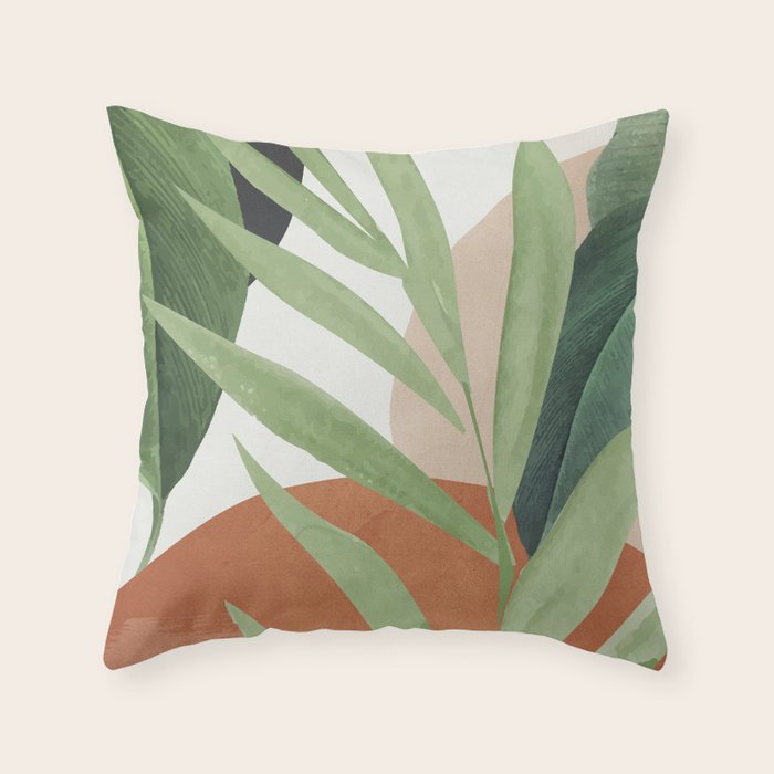 Tropical Leaves 7 Throw Pillow Gallery Image 6