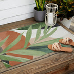 Tropical Leaves 7 Outdoor Rug Gallery Image 2