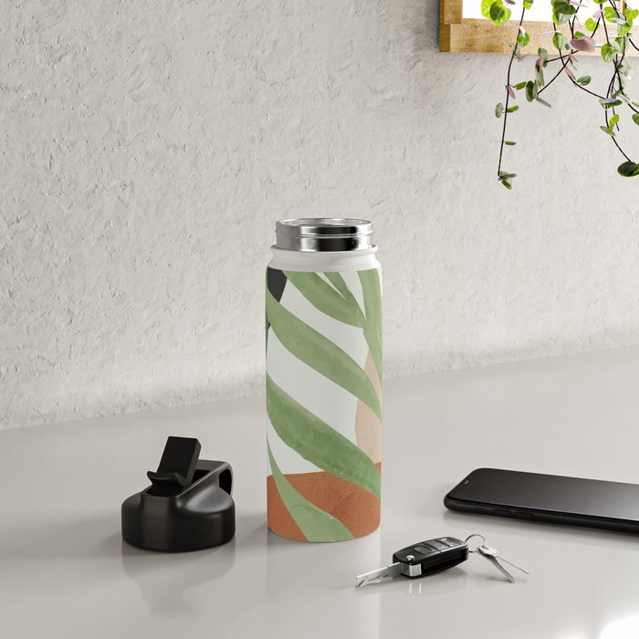 Tropical Leaves 7 Water Bottle Gallery Image 4
