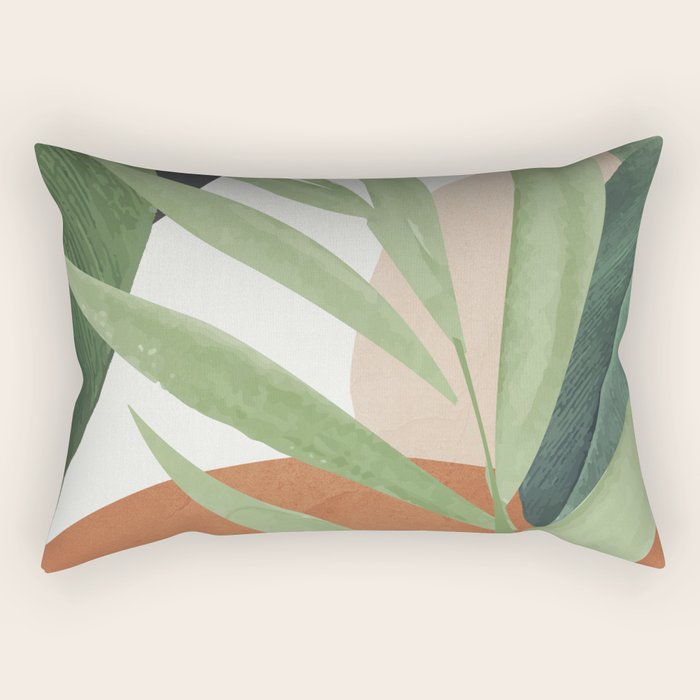 Tropical Leaves 7 Rectangular Pillow Gallery Image 2