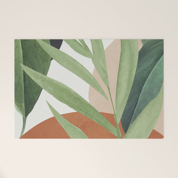Tropical Leaves 7 Welcome Mat Gallery Image 1