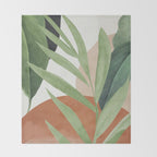 Tropical Leaves 7 Throw Blanket Gallery Image 2