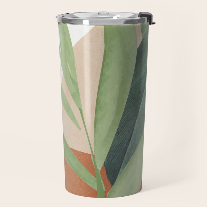 Tropical Leaves 7 Travel Mug Gallery Image 2