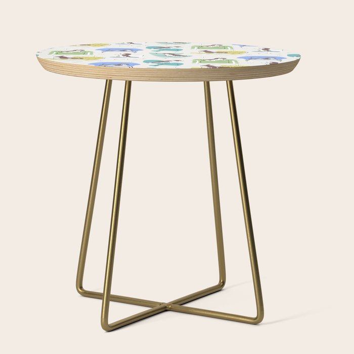 Mid-century Modern Chairs with Beagle Dogs Side Table Gallery Image 1