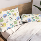 Mid-century Modern Chairs with Beagle Dogs Pillow Sham Gallery Image 2