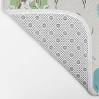 Mid-century Modern Chairs with Beagle Dogs Bath Mat Gallery Image 2
