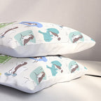 Mid-century Modern Chairs with Beagle Dogs Pillow Sham Gallery Image 3