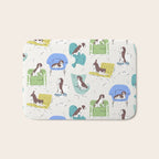 Mid-century Modern Chairs with Beagle Dogs Bath Mat Gallery Image 1