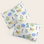 Mid-century Modern Chairs with Beagle Dogs Pillow Sham Gallery Image 3