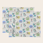Mid-century Modern Chairs with Beagle Dogs Placemat Gallery Image 1