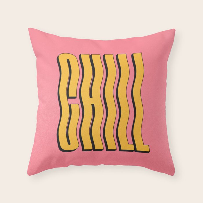 Chill: Wavy Summer Edition Throw Pillow Gallery Image 1
