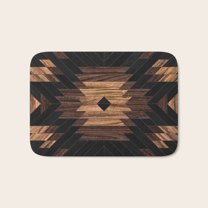 Urban Tribal Pattern No.7 - Aztec - Wood Bath Mat Gallery Image 1