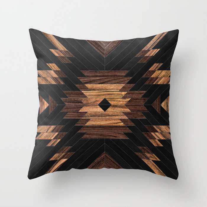 Urban Tribal Pattern No.7 - Aztec - Wood Throw Pillow Gallery Image 6