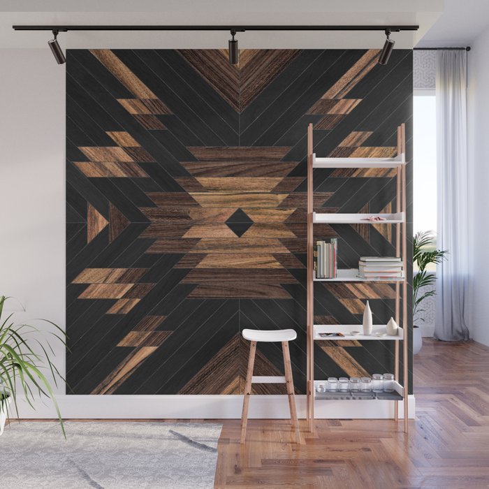 Urban Tribal Pattern No.7 - Aztec - Wood Wall Mural Gallery Image 1