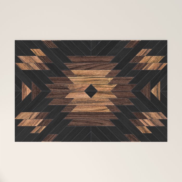 Urban Tribal Pattern No.7 - Aztec - Wood Welcome Mat Gallery Image 1