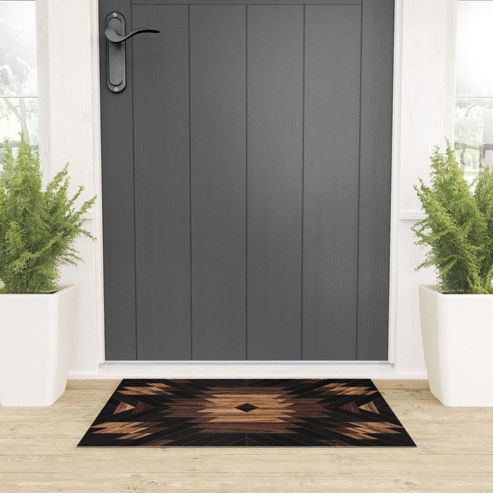 Urban Tribal Pattern No.7 - Aztec - Wood Welcome Mat Gallery Image 3