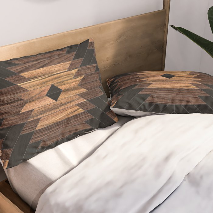 Urban Tribal Pattern No.7 - Aztec - Wood Pillow Sham Gallery Image 2