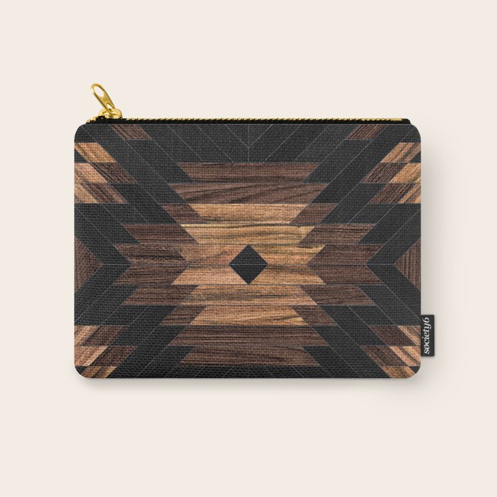 Urban Tribal Pattern No.7 - Aztec - Wood Carry All Pouch Gallery Image 1