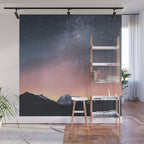 Milky Way Stars Mountain Landscape Wall Mural Gallery Image 1