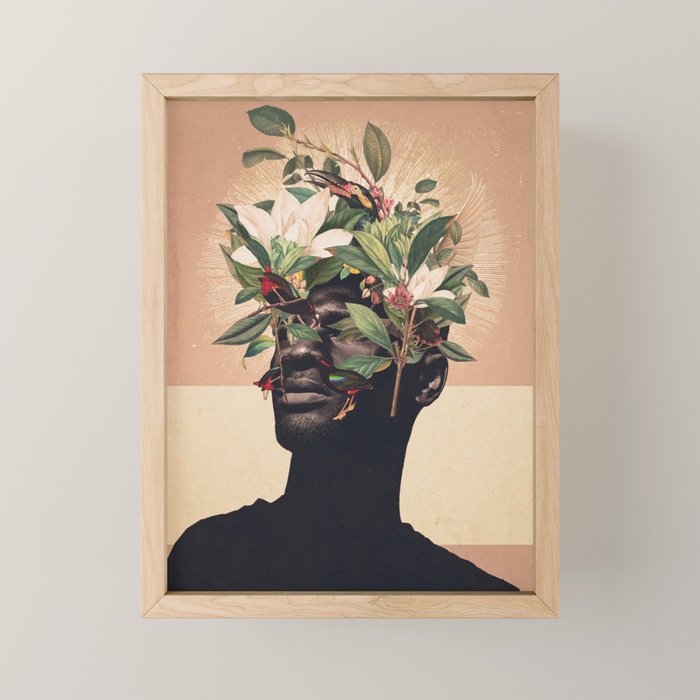 Birds are my Real Origin Reversed Mini Art Print Gallery Image 1