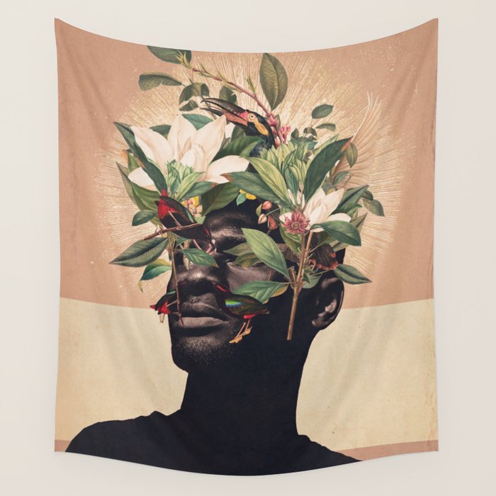Birds are my Real Origin Reversed Wall Tapestry Gallery Image 4