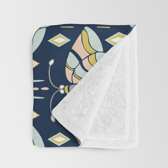 La Maison des Papillons - Midnight Throw Blanket Gallery Image 3
