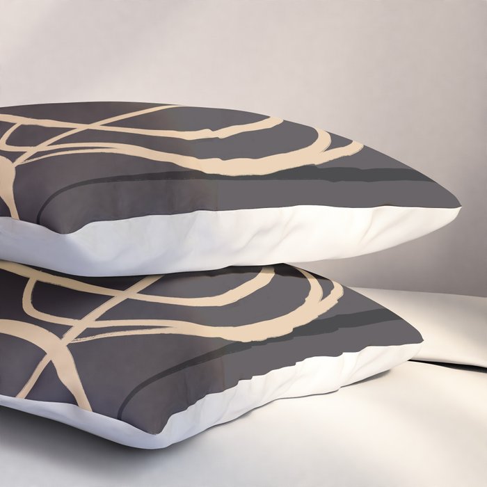 Abstract Line Art Cat 11 Pillow Sham Gallery Image 3
