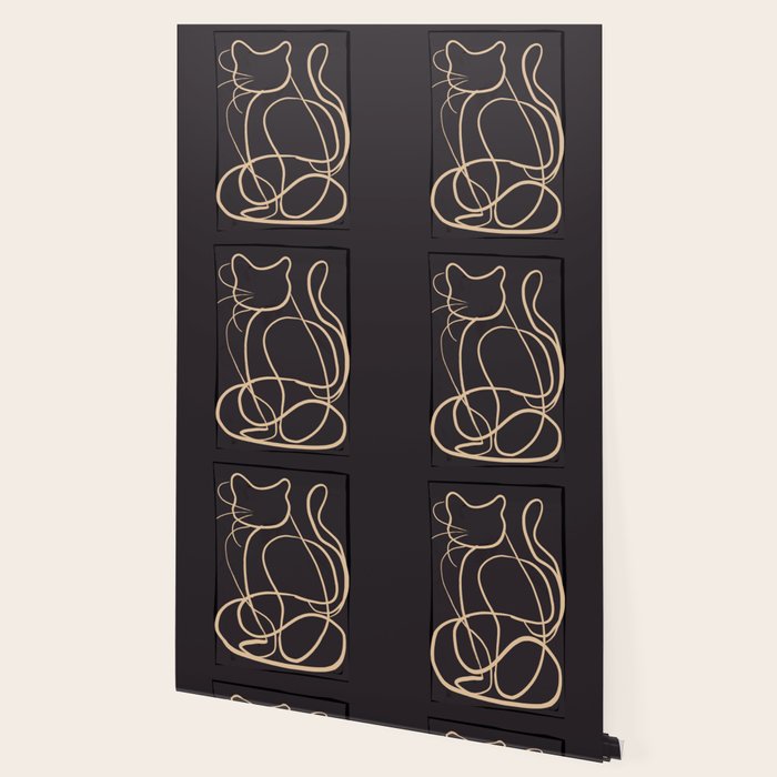Abstract Line Art Cat 11 Wallpaper Gallery Image 2