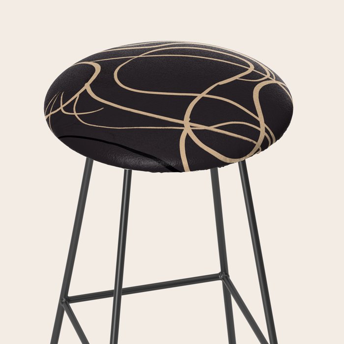 Abstract Line Art Cat 11 Stool Gallery Image 2