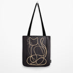 Abstract Line Art Cat 11 Tote Bag Gallery Image 2