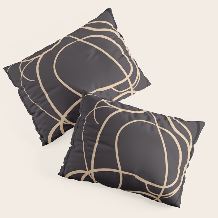 Abstract Line Art Cat 11 Pillow Sham Gallery Image 3