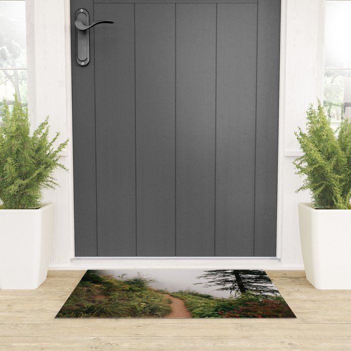 Misty Forest Path Welcome Mat Gallery Image 3