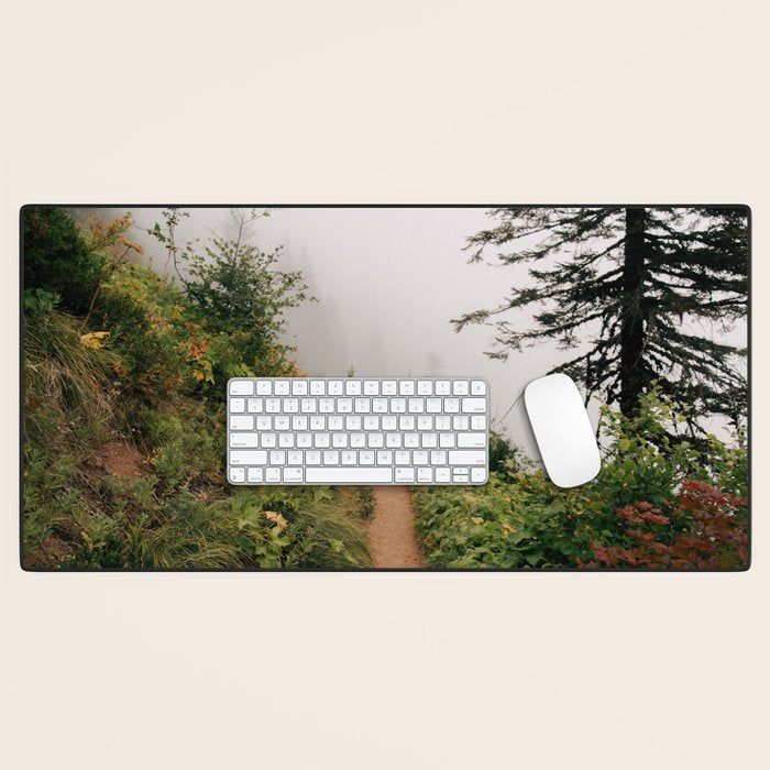 Misty Forest Path Desk Mat Gallery Image 1