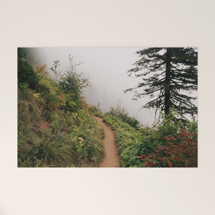 Misty Forest Path Welcome Mat Gallery Image 1