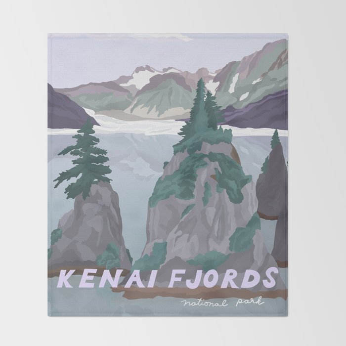 Kenai Fjords National Park Throw Blanket Gallery Image 2