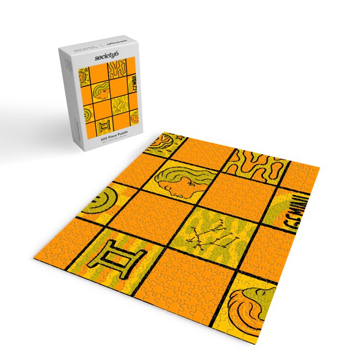 Gemini Checkered Print Jigsaw Puzzle Gallery Image 2