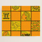 Gemini Checkered Print Jigsaw Puzzle Gallery Image 1