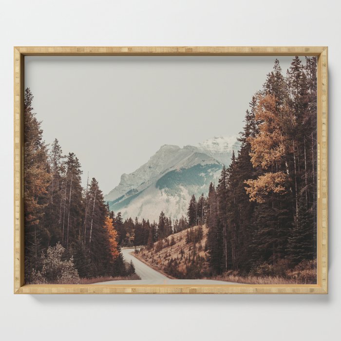 Mountain Road - Nature Photography Serving Tray Gallery Image 1