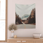 Mountain Road - Nature Photography Wall Tapestry Gallery Image 2
