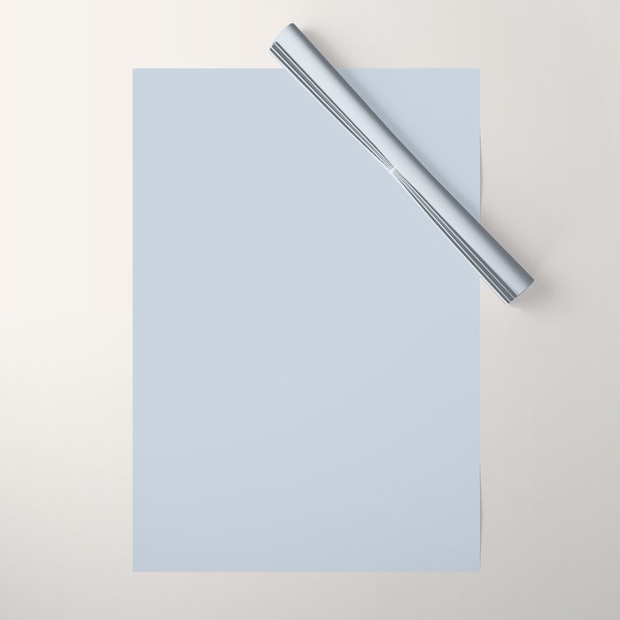 Light Periwinkle pale pastel shade of dried blue flower solid color modern abstract pattern  Wrapping Paper Gallery Image 1
