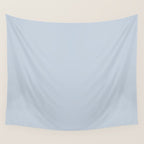 Light Periwinkle pale pastel shade of dried blue flower solid color modern abstract pattern  Wall Tapestry Gallery Image 4