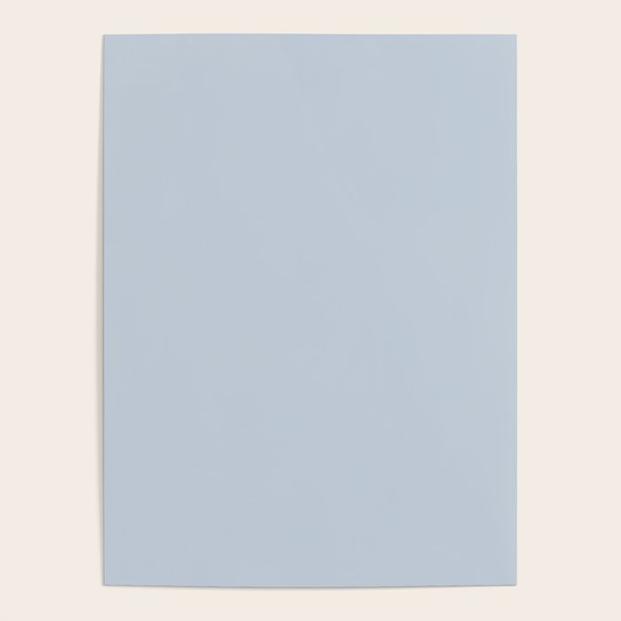 Light Periwinkle pale pastel shade of dried blue flower solid color modern abstract pattern  Poster Gallery Image 1