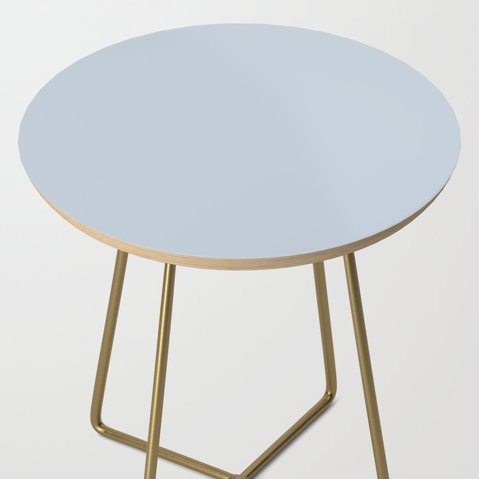 Light Periwinkle pale pastel shade of dried blue flower solid color modern abstract pattern  Side Table Gallery Image 2