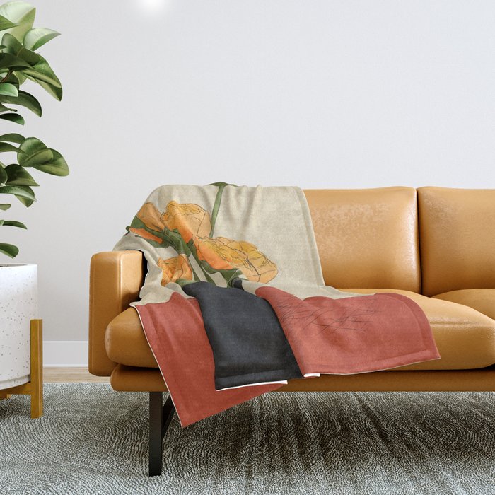 Tulip Bouquet Gift 7 Throw Blanket Gallery Image 1