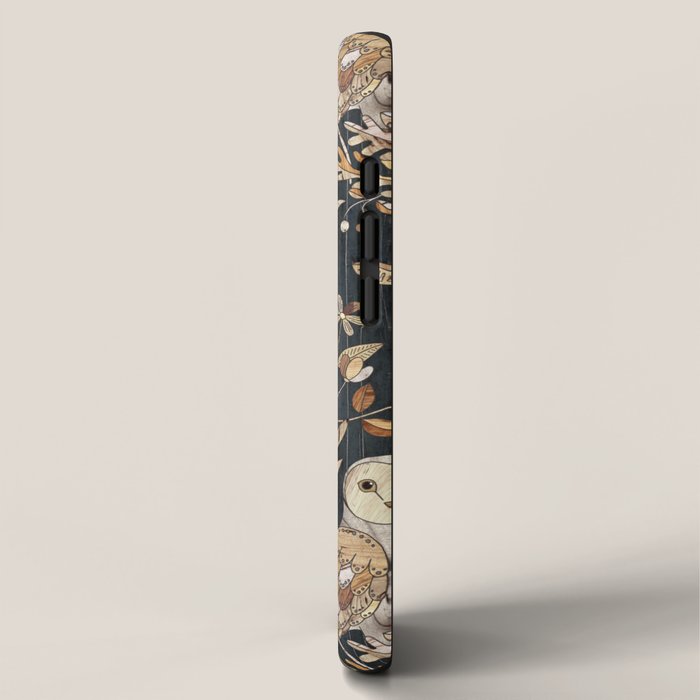 Wooden Wonderland Barn Owl Collage iPhone Case Gallery Image 2