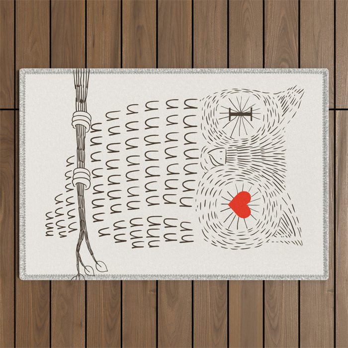 I Love Uuuuuuuu Outdoor Rug Gallery Image 1