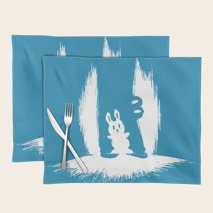 cornered! (bunny and crocodile) Placemat Gallery Image 1