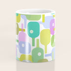 Mid Century Abstract Pickleball Shapes Coffee Mug Gallery Image 4